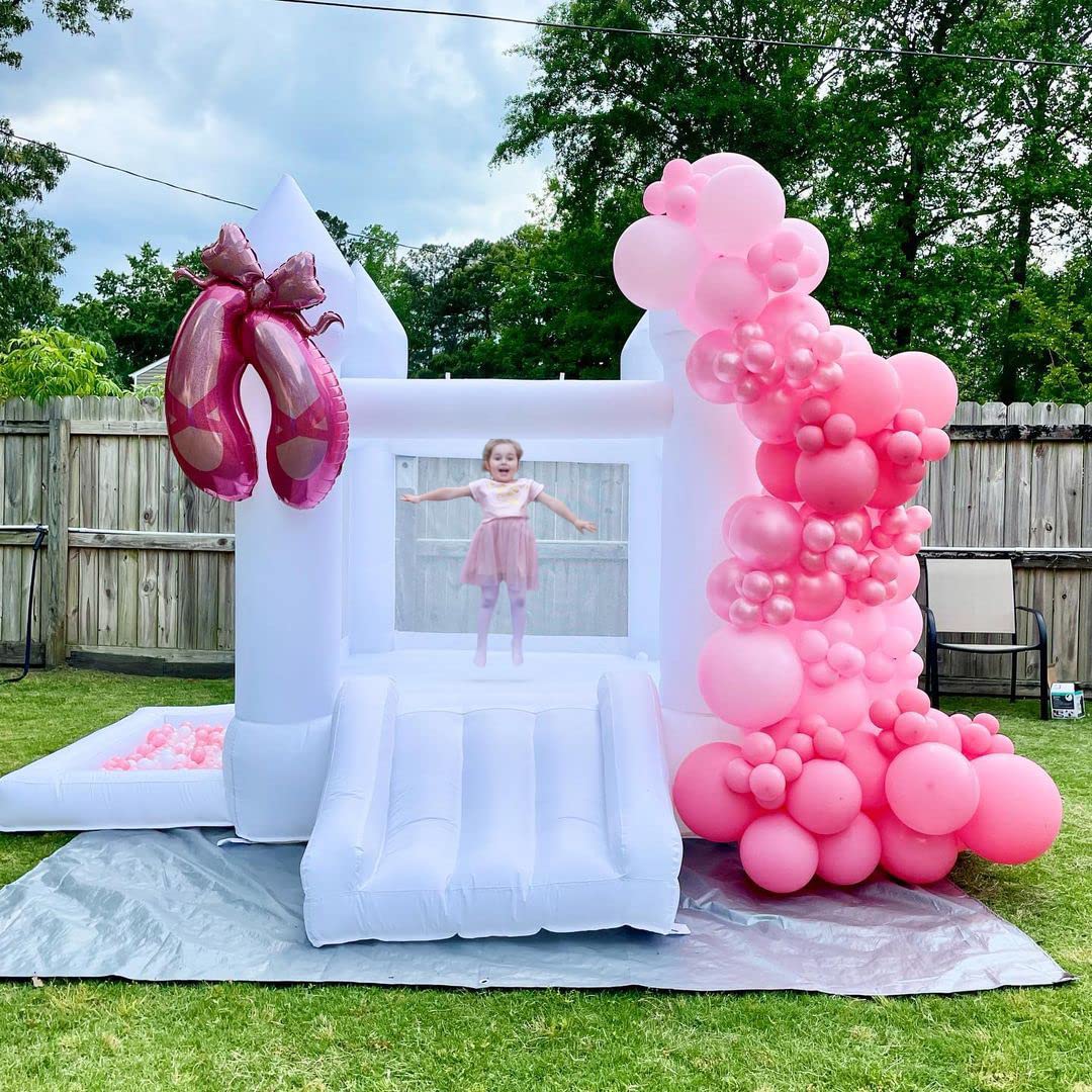 POYOUNGHU White Bounce House mesh walls provide breathable play