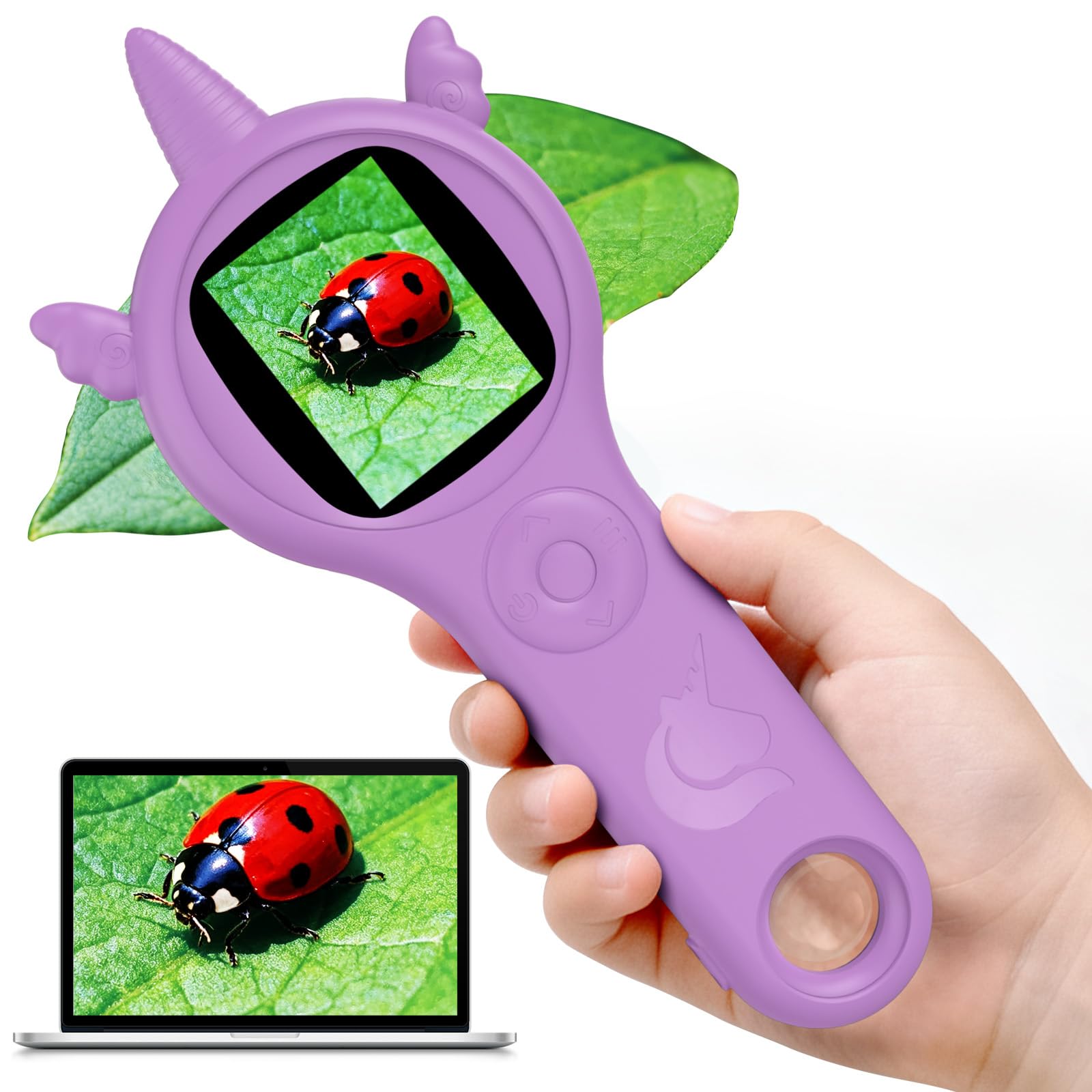Pozifu Kids Microscope compact 2-inch screen enables easy on-the-go viewing