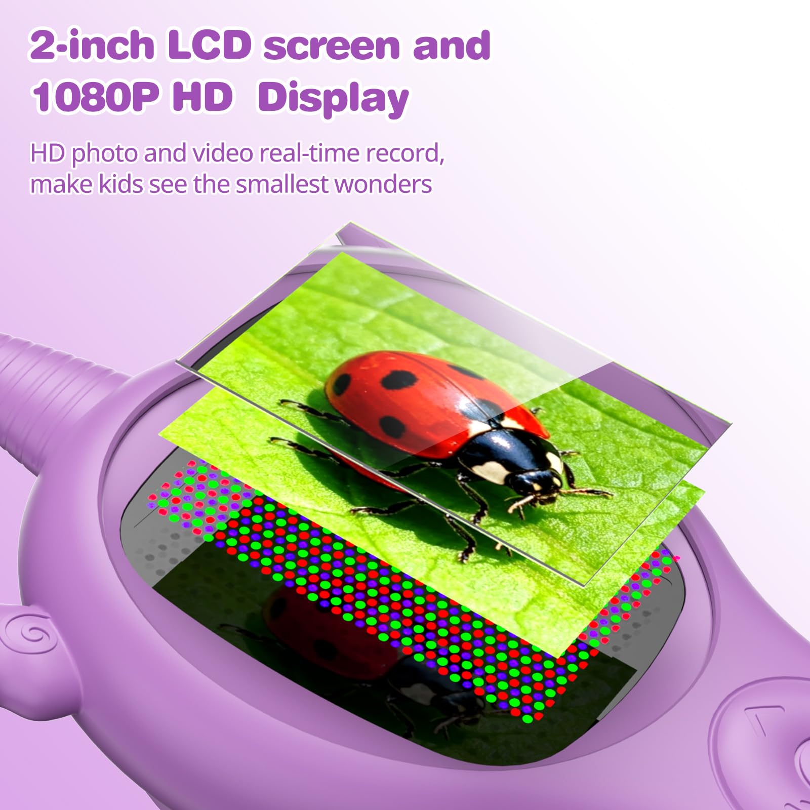 Pozifu Kids Microscope smart storage saves photos and videos for review