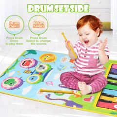 POZMTIORE Baby Musical Play Mat animal sounds—captivates attention with playful animal voices.