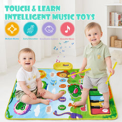 POZMTIORE Baby Musical Play Mat large play area—room to crawl, sit, and explore.