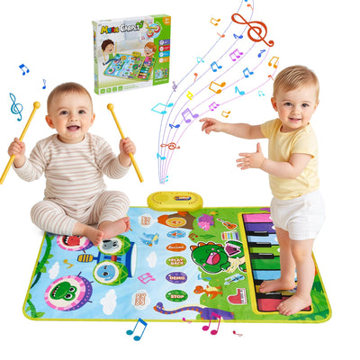 POZMTIORE Baby Musical Play Mat with piano keys—stimulates early music learning and sensory play.