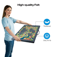 PP OPOUNT gray non-slip felt surface minimizes piece slips