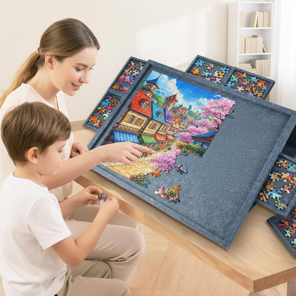 PP OPOUNT gray puzzle board protective cover keeps unfinished puzzles clean