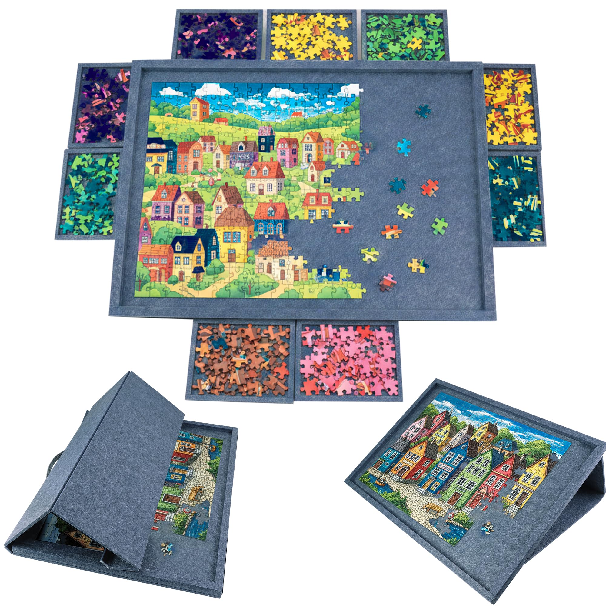 PP OPOUNT gray tilting puzzle board stand for comfortable puzzling