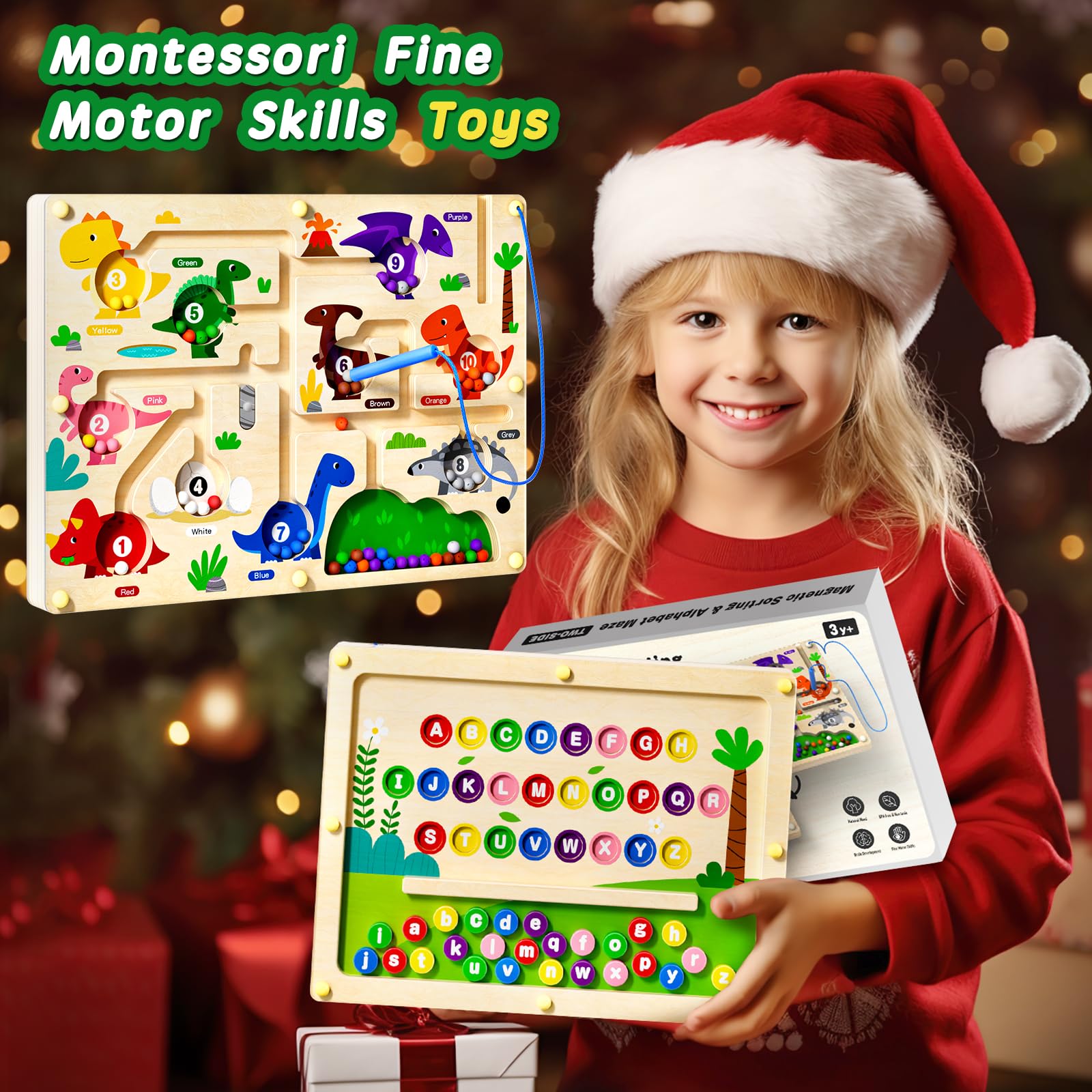 Ppotyo double-sided board offers versatile learning at home or travel.