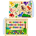 Ppotyo 2 in 1 magnetic maze front view promotes early motor skills.