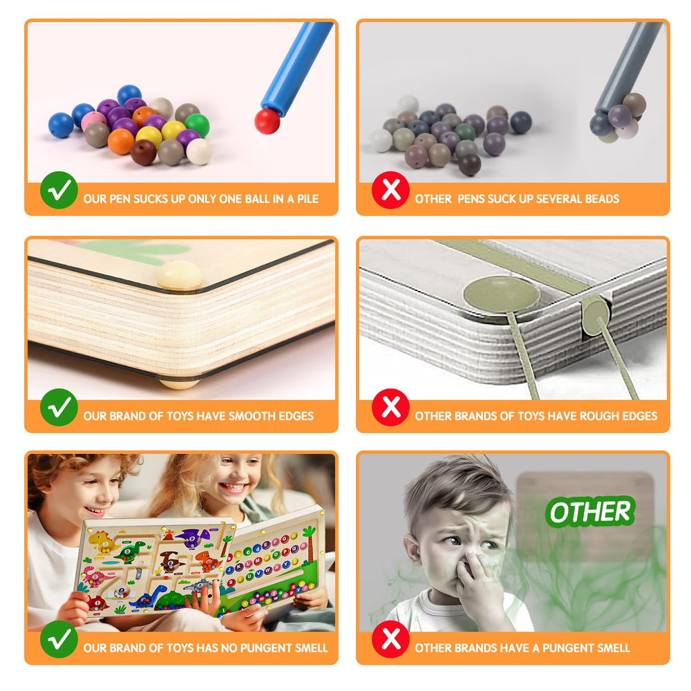 Ppotyo natural wood construction ensures safe, non-toxic play.