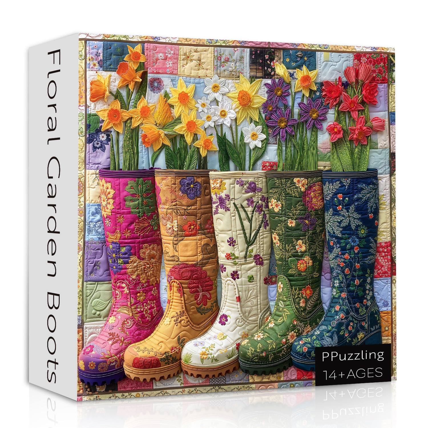 PPuzzling 1000-piece floral boots jigsaw for social solving