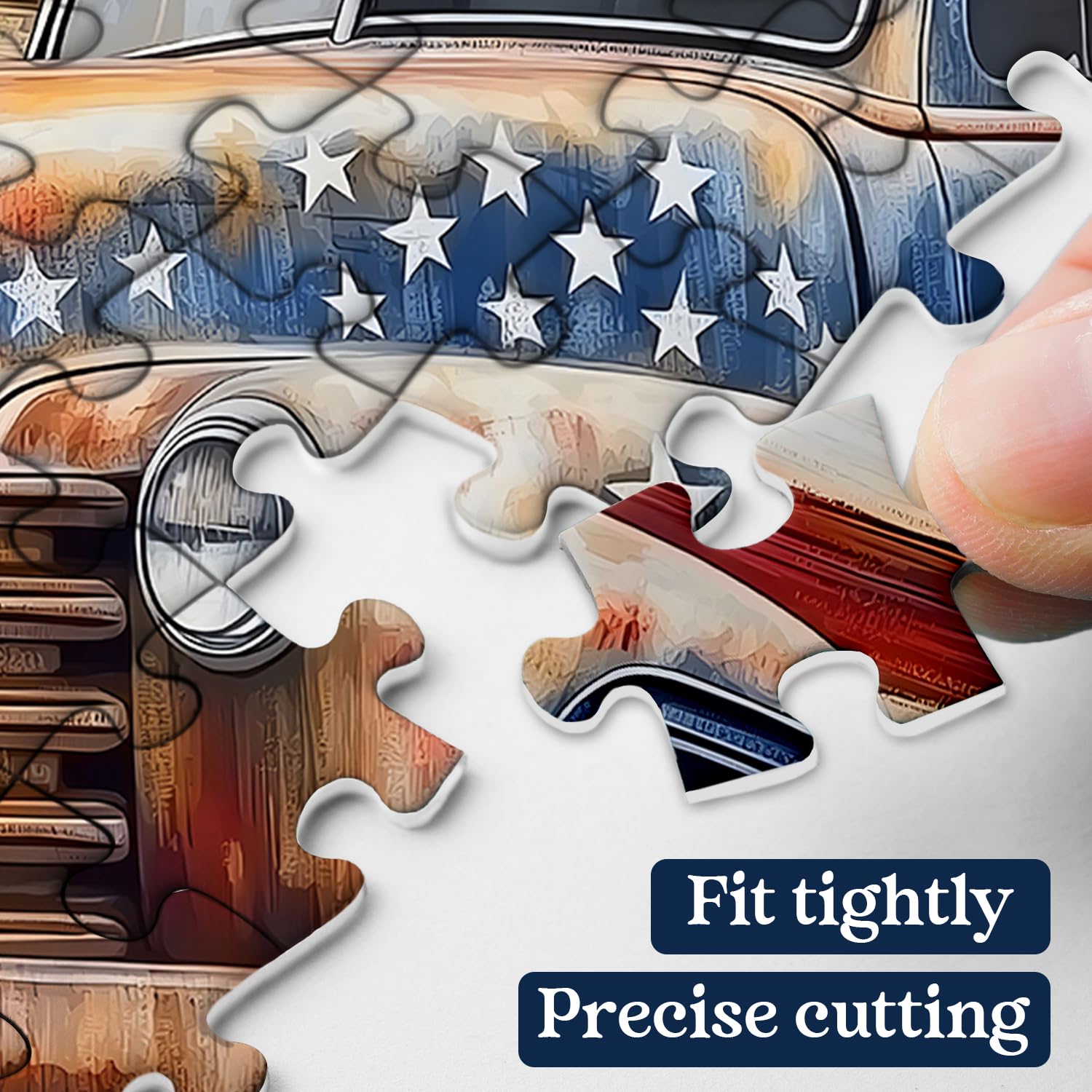 PPuzzling 1000-piece puzzle uses thick cardboard for durable, repeated assembly.