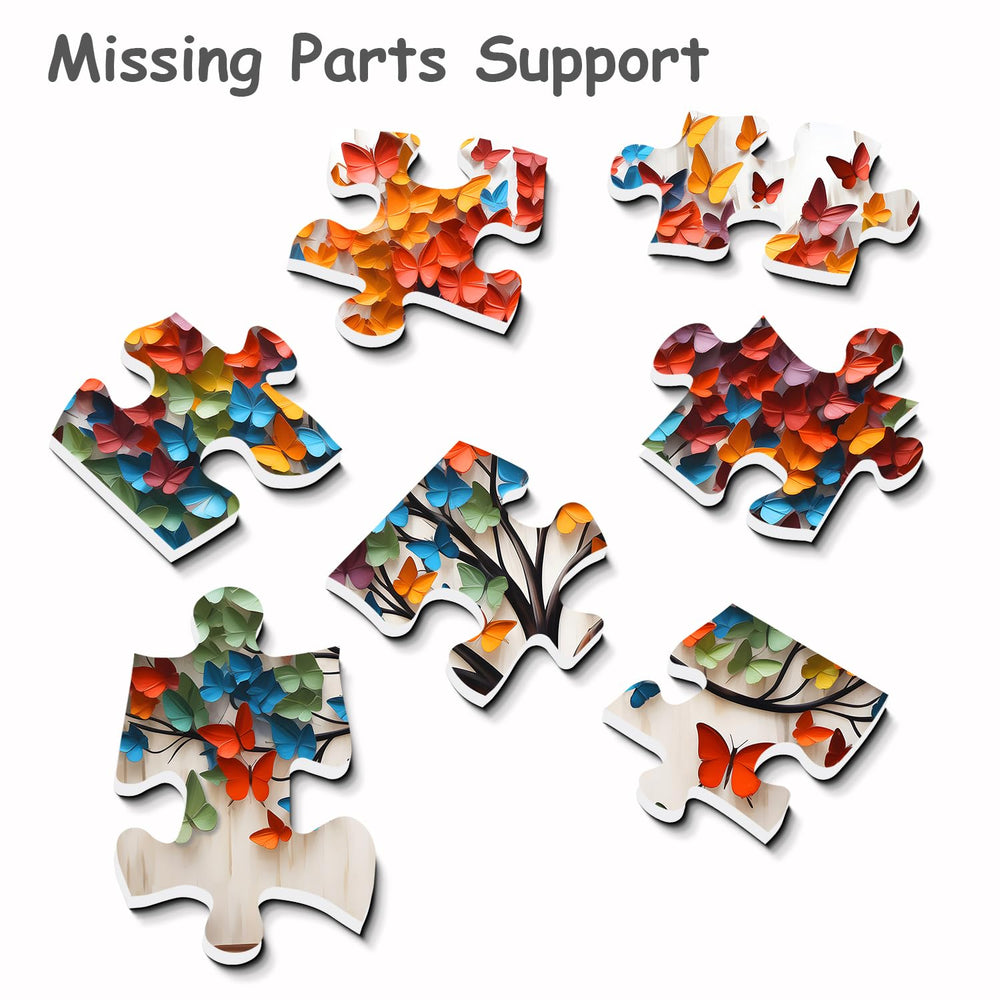 PPuzzling adult puzzle tree and butterflies, a calming activity for evenings
