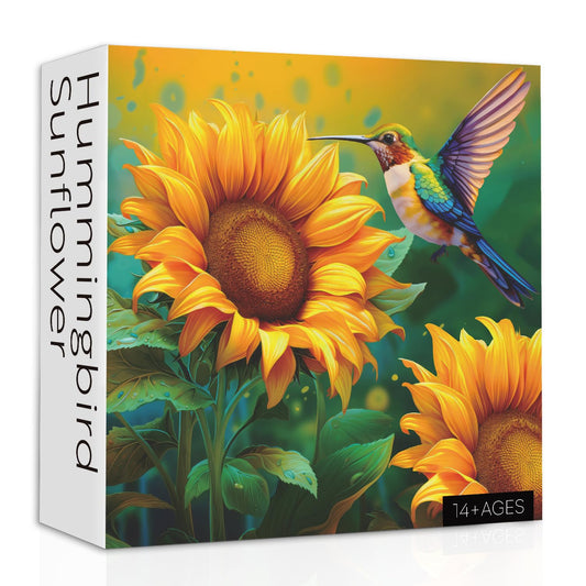 PPuzzling Bird Flower Art Jigsaw Poster showcases bright colors for immersive play