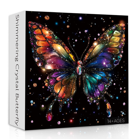 PPuzzling Butterfly Puzzle 1000 pieces shows vibrant wings for immersive relaxation and mindful focus.