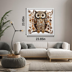 PPuzzling Button Owl Puzzle art detail emphasizes intricate patterns for gifting.