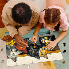 PPuzzling Cat Puzzles three-layer cardboard ensures precise cuts and repeatable use.