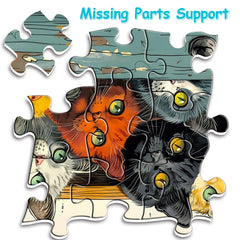 PPuzzling Cat Puzzles wall-art decor enhances any home or office space.