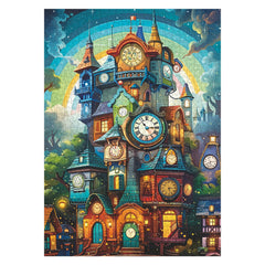 PPuzzling Clock House poster detail guides accurate puzzle assembly with clarity.