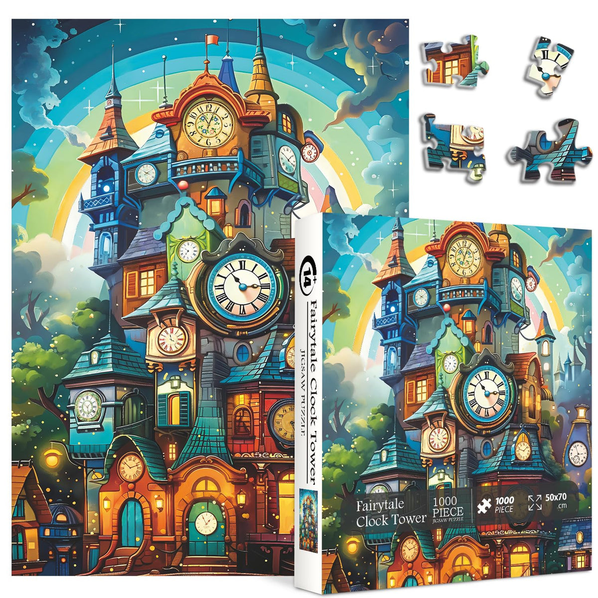 PPuzzling Clock House packaging box is sturdy and easy to store.