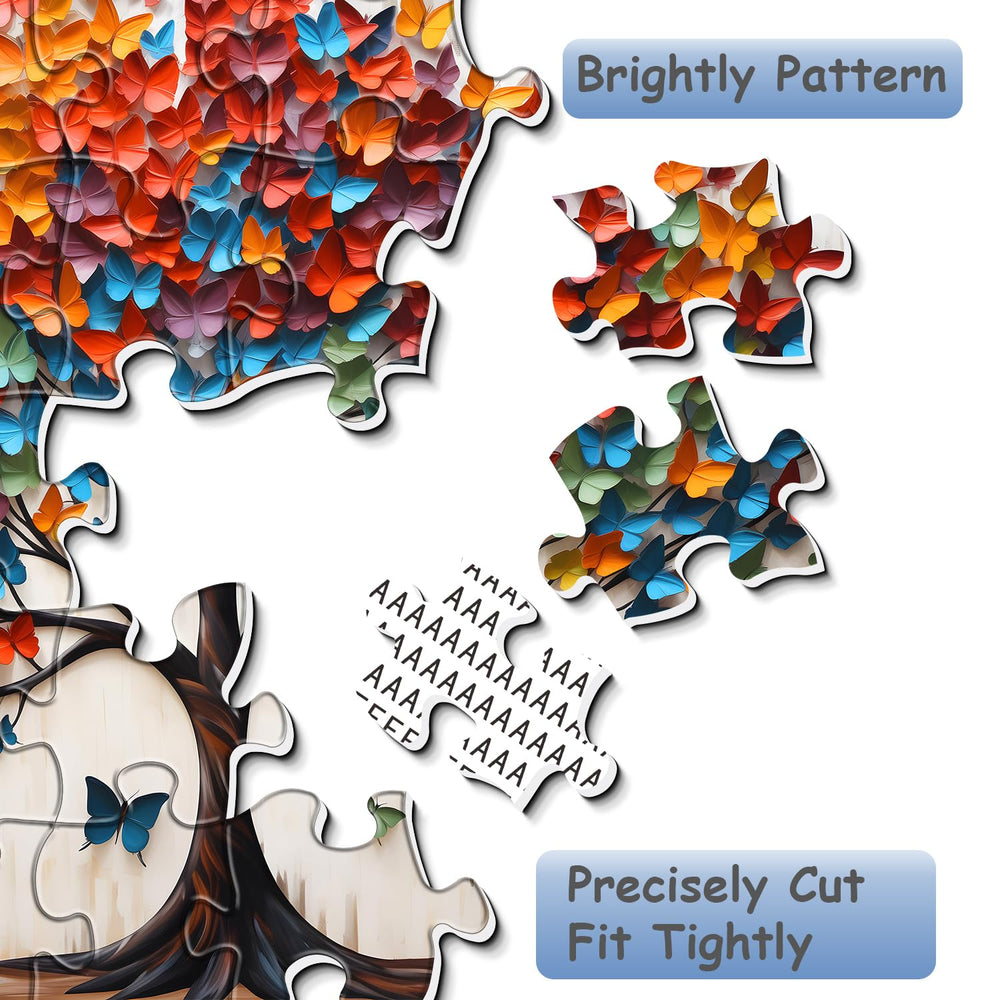 PPuzzling colorful butterflies puzzle, artful patterns for display and inspiration