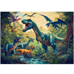 PPuzzling Dinosaur World puzzle box packaging for adults