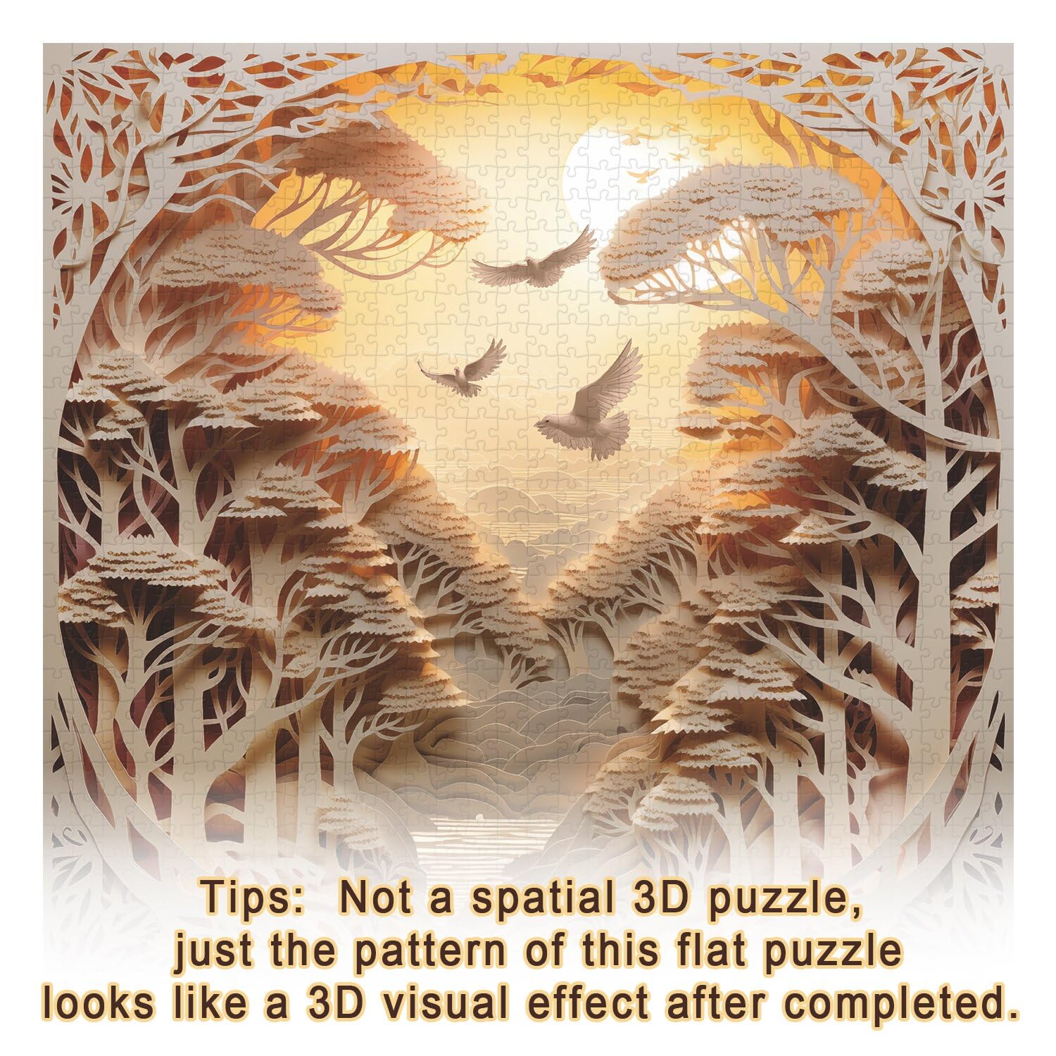 PPuzzling Forest Sunset Puzzle Pieces set highlights a 1000 piece challenge