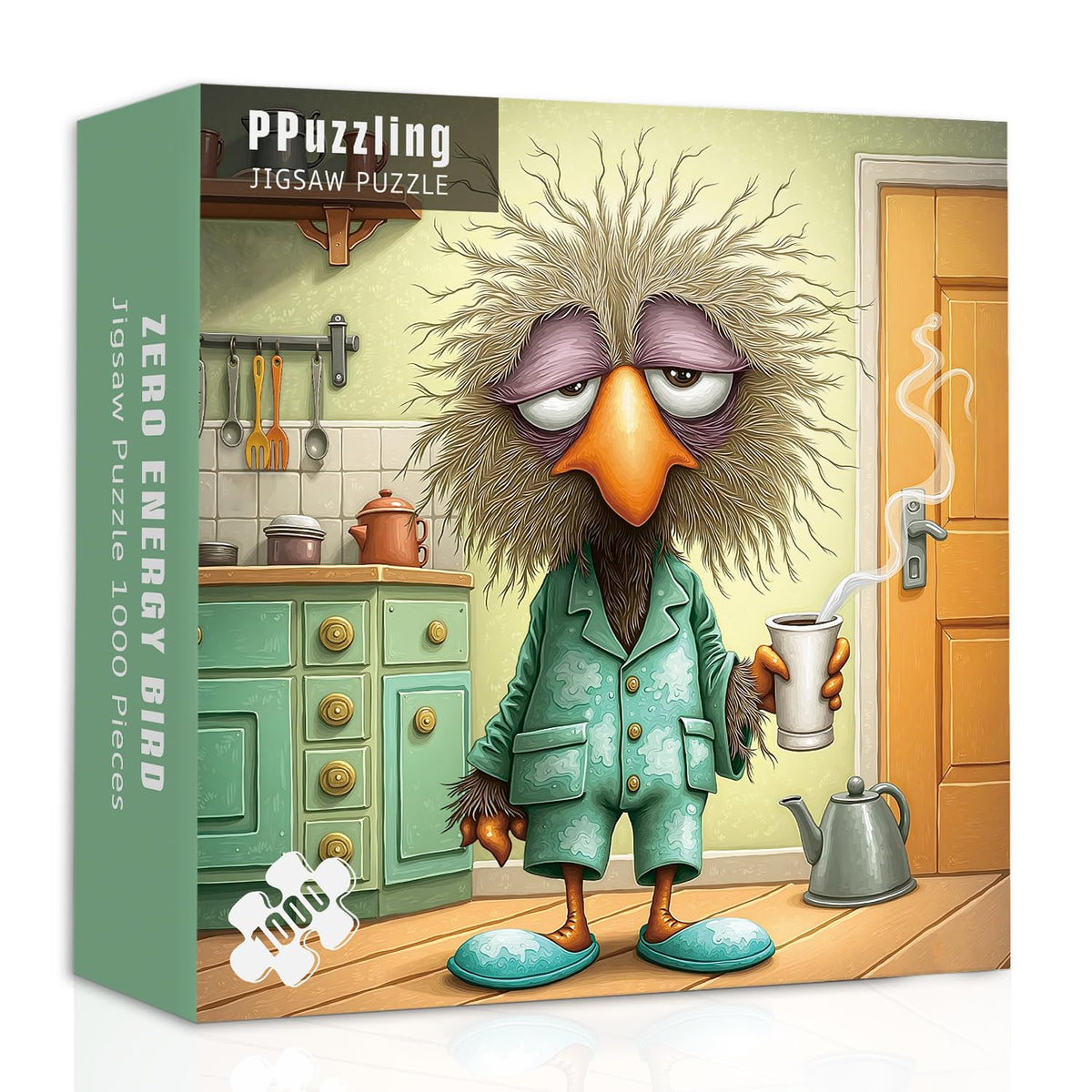 PPuzzling Funny Bird Puzzles 1000 pieces box emphasizes premium packaging for gifting