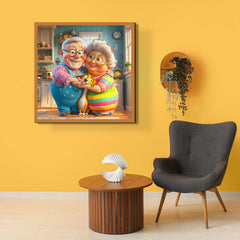 PPuzzling funny kitchen valentines dog puzzle, playful decor for home or cafe.