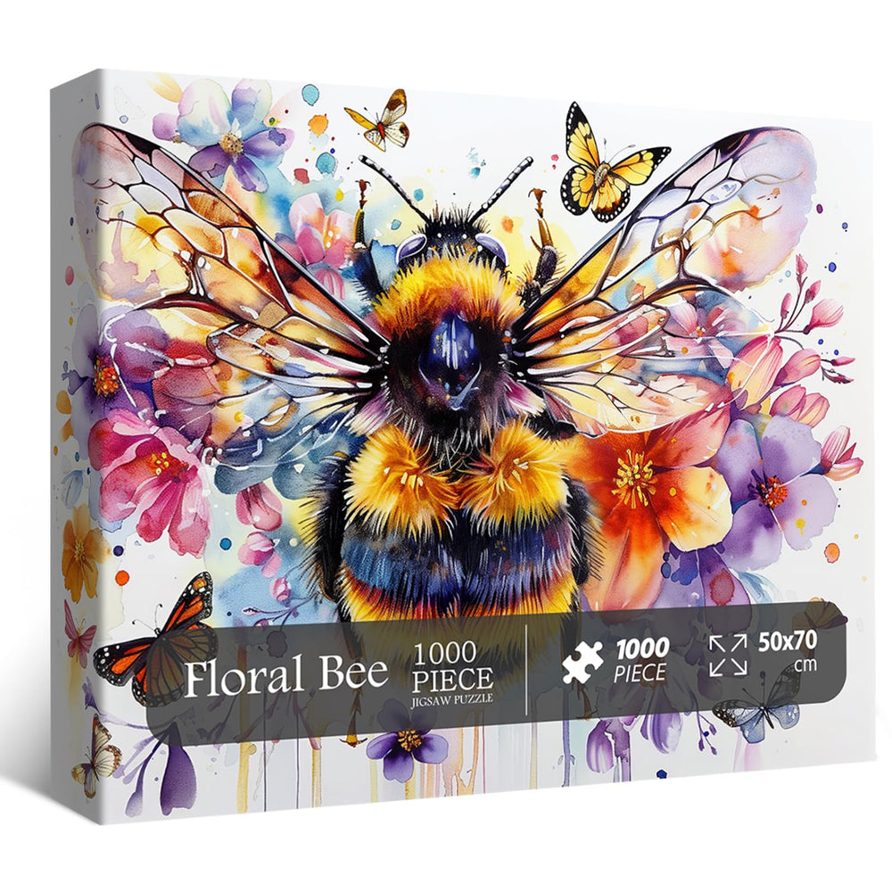 PPuzzling Garden Bee Butterfly Puzzle: lively nature scene for mindful, engaging puzzling.
