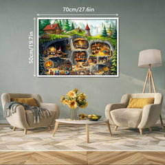 PPuzzling Glowing fireplaces detail highlights warm tones ideal for evening puzzling sessions