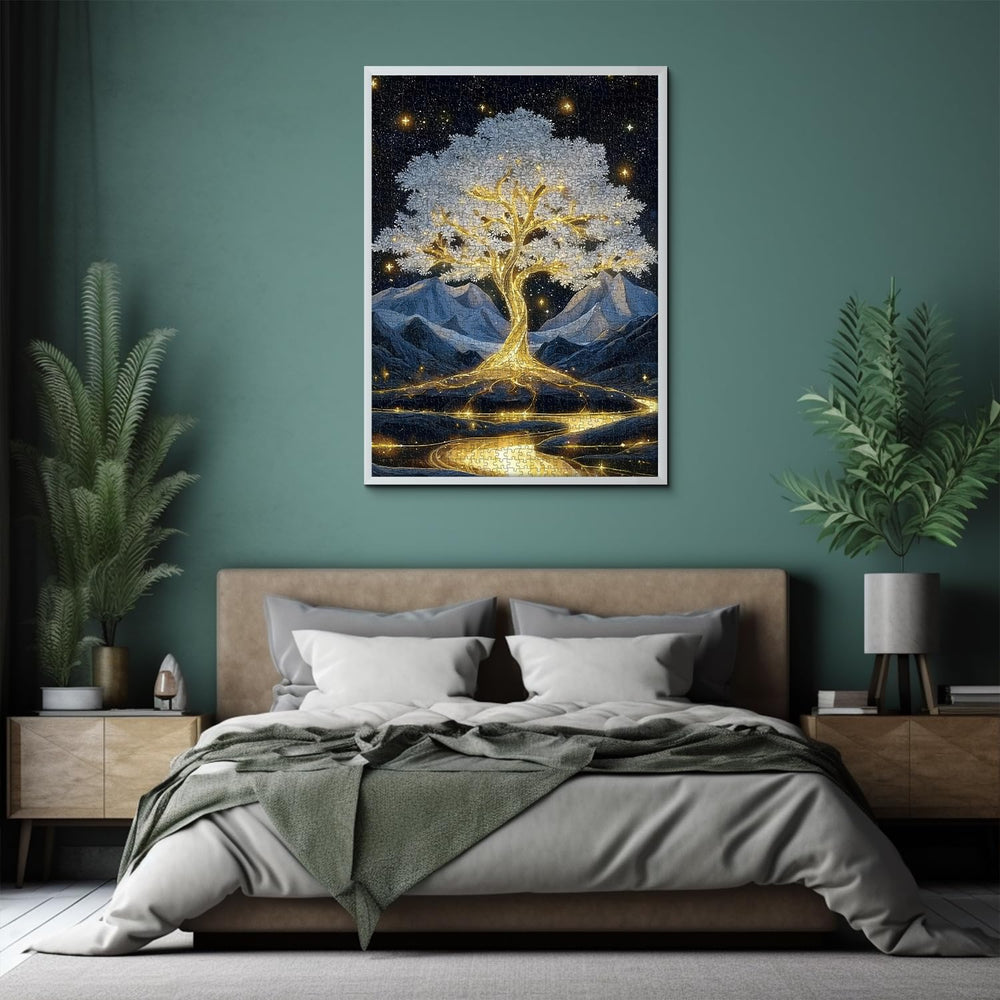 PPuzzling Golden Tree thick cardboard and clean cuts ensure smooth puzzle assembly.