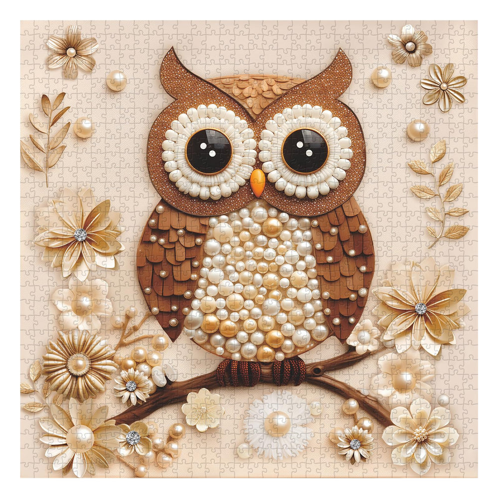 PPuzzling Jewel Bird Flower Art intricate petals enhance visual appeal during crafting