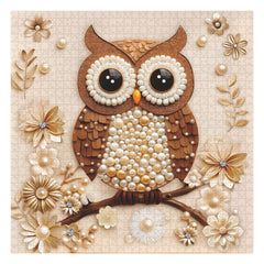PPuzzling Jewel Bird Flower Art intricate petals enhance visual appeal during crafting