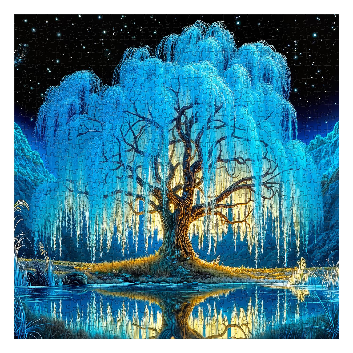 PPuzzling Magic Starlight Tree of Life puzzle poster reference guides assembly.