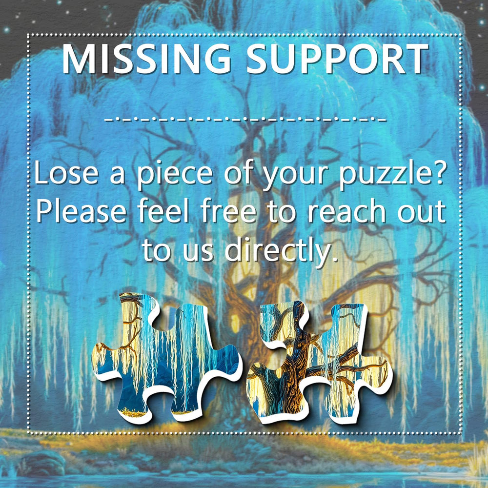 PPuzzling Magic Starlight Tree of Life puzzle wall art ready to frame.