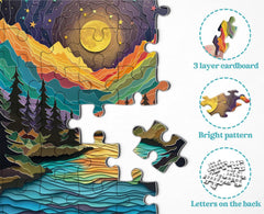 PPuzzling Starry Night gradient sky details highlight immersive colors