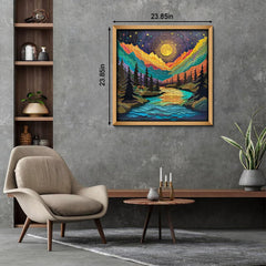 PPuzzling Starry Night paper-cut puzzle showcasing colorful contrast