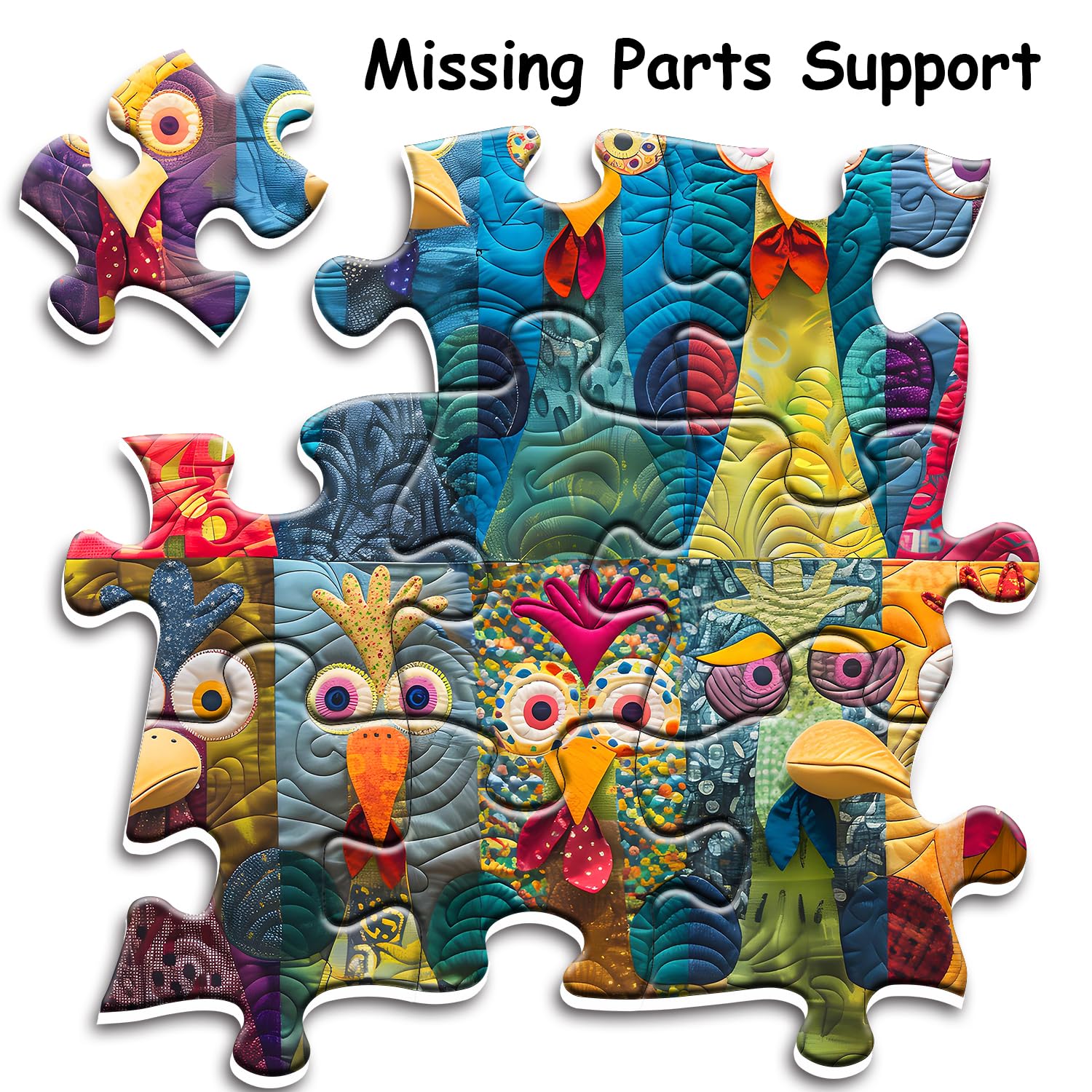 PPuzzling Missing-parts support helps replace misplaced pieces