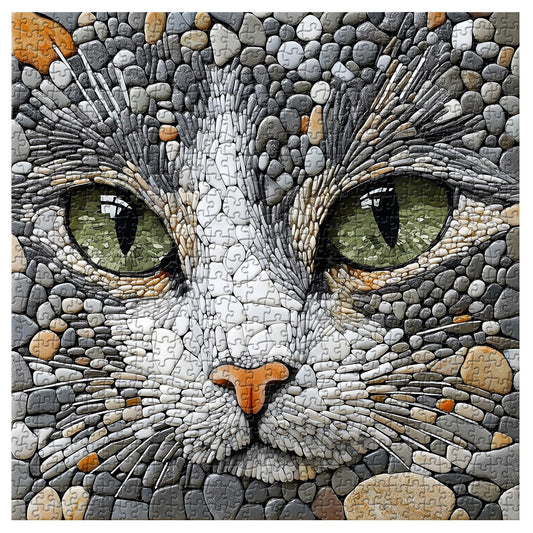 PPuzzling Nature Pebble Kitten puzzle showing natural textures for engaging assembly