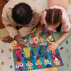 PPuzzling 1000-piece puzzle box includes sturdy packaging and poster