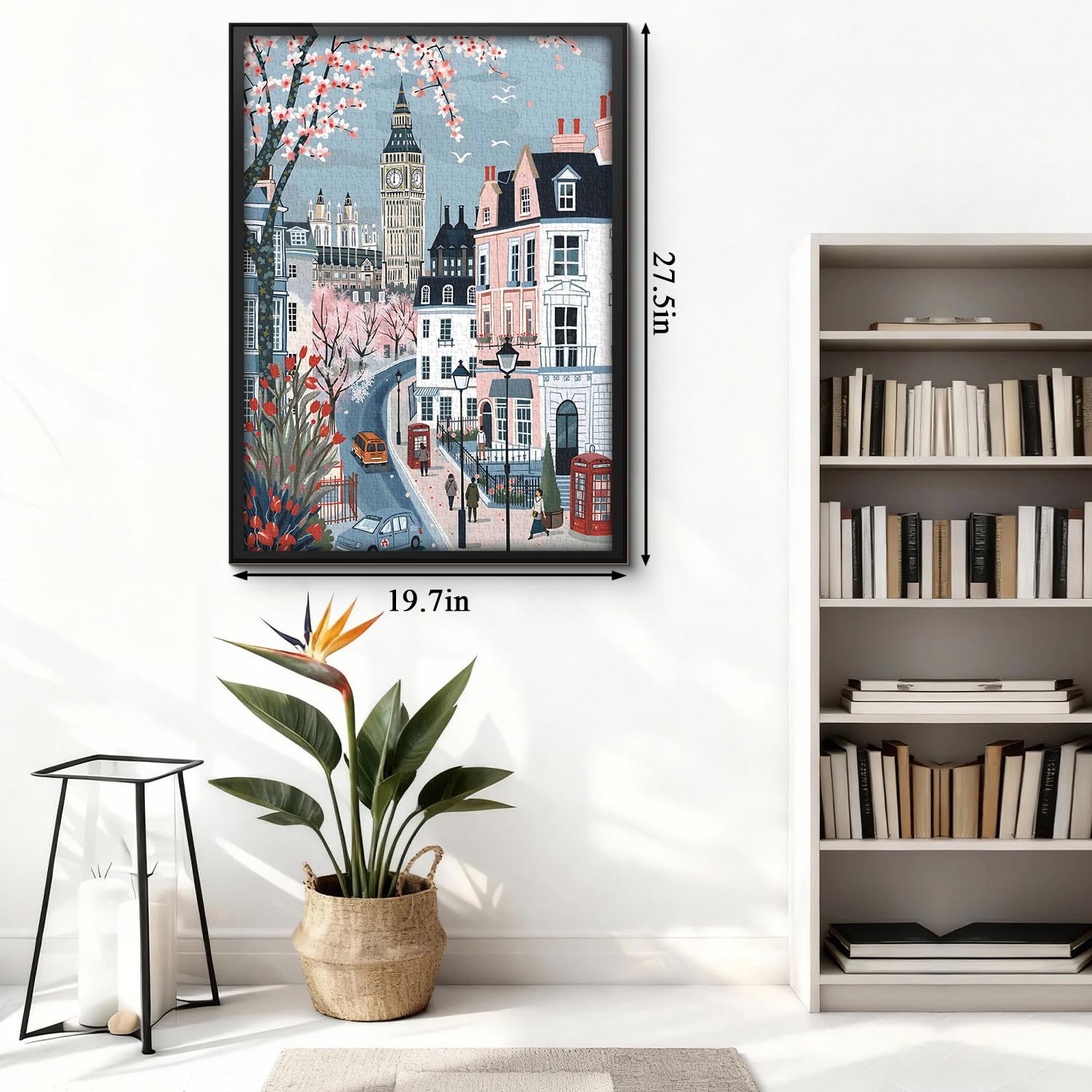 PPuzzling Pastel London architecture puzzle ideal for wall art after completion.