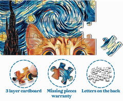 PPuzzling puzzle box and poster bundle adds value and easy display