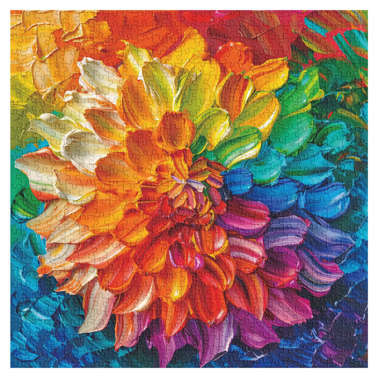 PPuzzling Rainbow Flower poster high-res reference image for assembly.