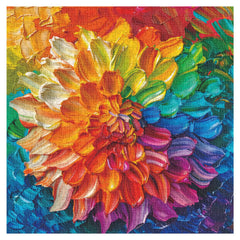 PPuzzling Rainbow Flower poster high-res reference image for assembly.