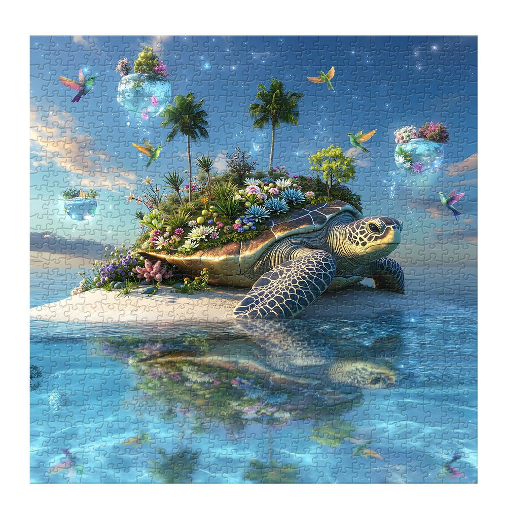 PPuzzling Sea Turtle Puzzle poster reference for accurate assembly
