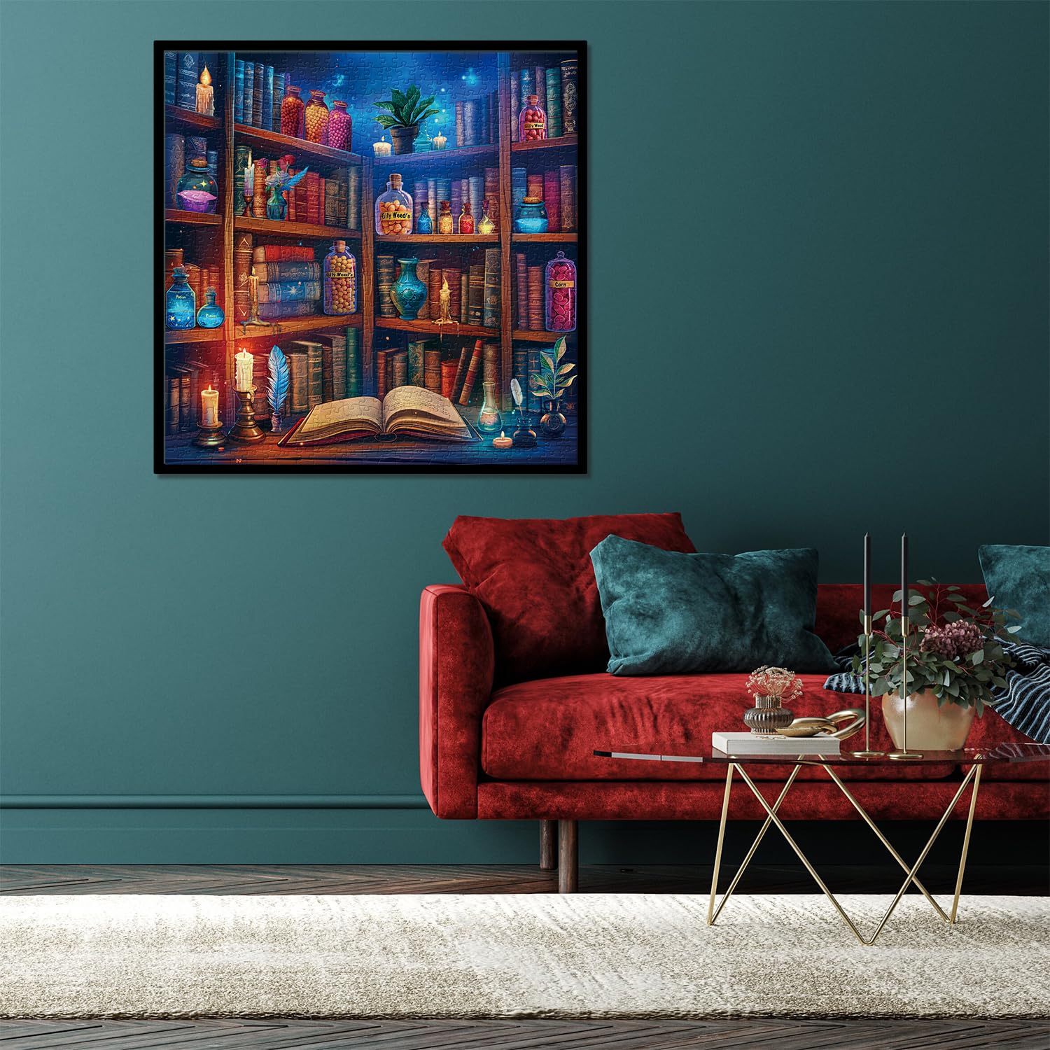 PPuzzling Spell-book quill theme adds literary ambiance to your home.