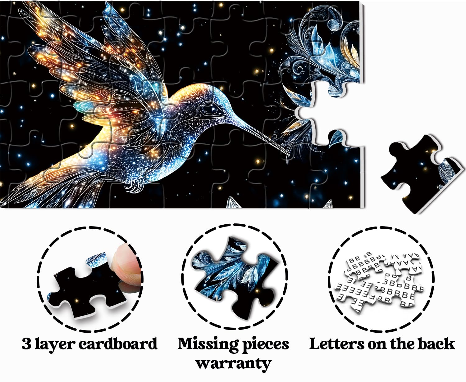 PPuzzling starry-background-puzzle adds magical ambiance to any room