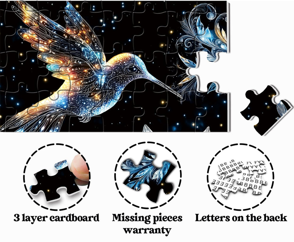 PPuzzling starry-background-puzzle adds magical ambiance to any room