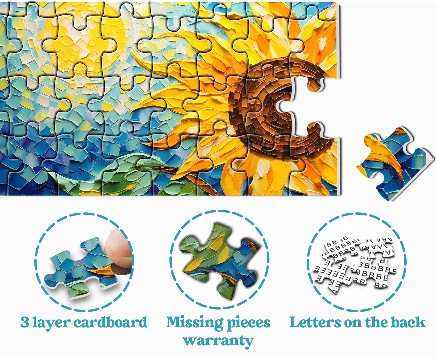 PPuzzling gift-ready sunflower puzzle for puzzle lovers