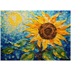 PPuzzling Sunflower Puzzle with poster included for reference and ease of start