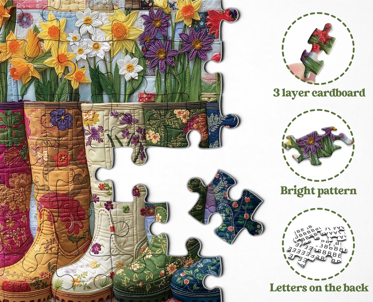 PPuzzling thick cardboard puzzle materials for sturdy handling
